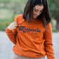 Minnesota Autumn Rust Crew Sweatshirt Tops Northern Print Co