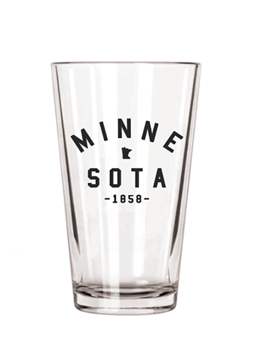 Minnesota State Black Pint Glass Home + Lifestyle