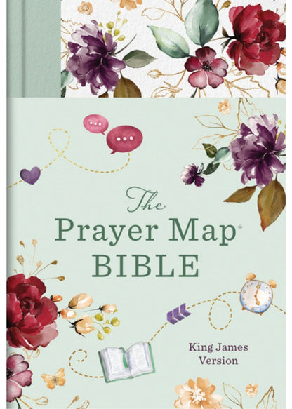 Mint Blossom KJV Prayer Map Bible Home & Lifestyle Barbour Publishing Inc.