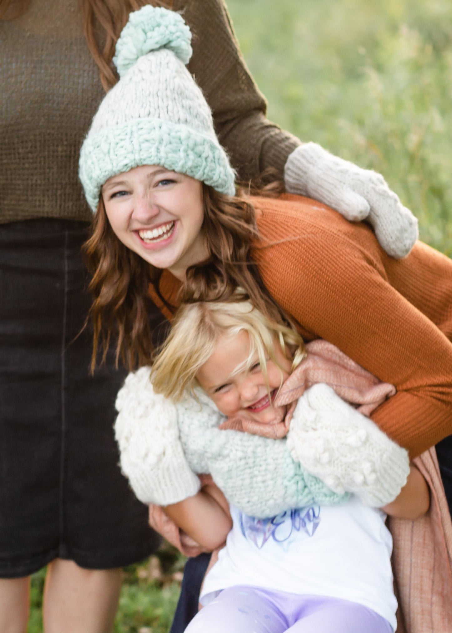 Mint Mango Yarn Pom Pom Hat - FINAL SALE Accessories