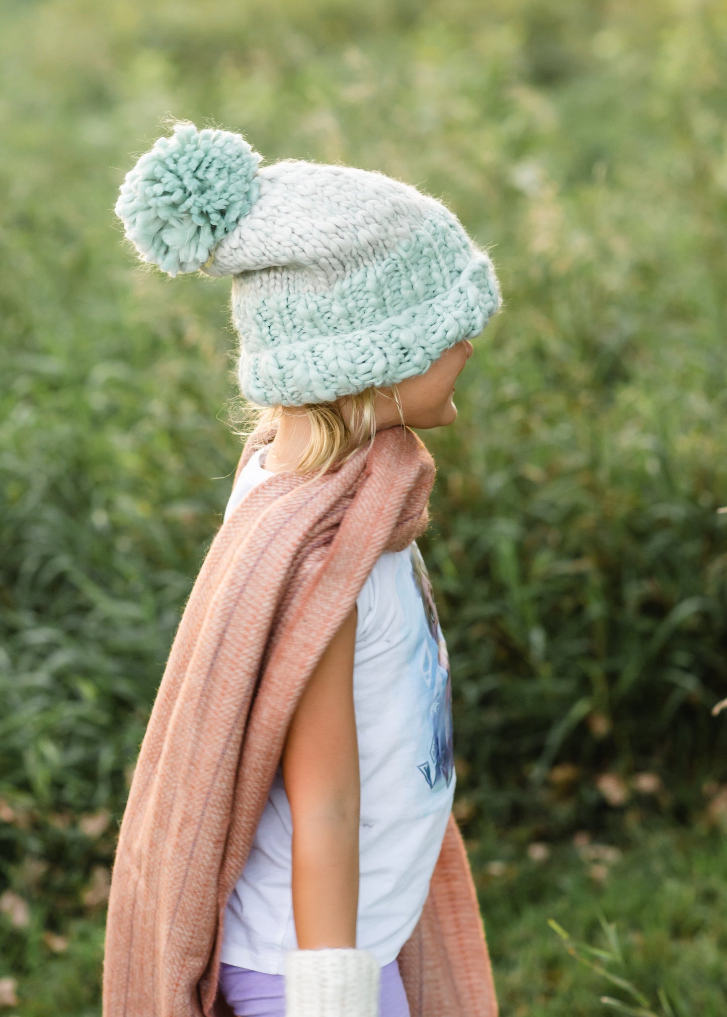 Mint Mango Yarn Pom Pom Hat - FINAL SALE Accessories