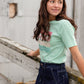 Mint Merry Christmas Graphic Tee Tops LCC Apparel