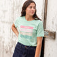 Mint Merry Christmas Graphic Tee Tops LCC Apparel