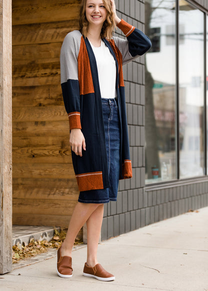 Mixed Color Block Duster Cardigan - FINAL SALE Layering Essentials