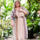Mixed boho print flowy plus size dress