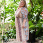 Mixed boho print flowy plus size dress