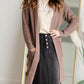 Mocha Open Front Long Sleeve Cardigan Shirt Staccato