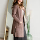 Mocha Open Front Long Sleeve Cardigan Shirt Staccato