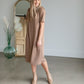 Mocha Short Sleeve Ribbed T-Shirt Midi Dress Dresses Pologram