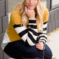 Mock Neck Color Block Striped Top - FINAL SALE Tops