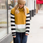 Mock Neck Color Block Striped Top - FINAL SALE Tops