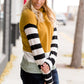 Mock Neck Color Block Striped Top - FINAL SALE Tops
