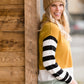 Mock Neck Color Block Striped Top - FINAL SALE Tops