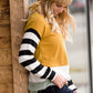 Mock Neck Color Block Striped Top - FINAL SALE Tops