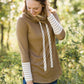 Mock Neck Layered Knit Top - FINAL SALE Tops