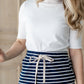 Mock Neck Top With Merrow Hem Detail Shirt Polagram & BaeVely White / S
