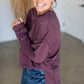 Modern Weekender French Terry Knit Crew Neck Sweatshirt Tops Z Supply Plum / XS