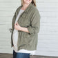 Modest Olive Cargo Jacket | Cinch Waist Layering Essentials