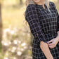 Monica Black Windowpane Midi Dress Dresses Inherit