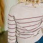 Mulberry Striped Button Detail Sweater - FINAL SALE Tops