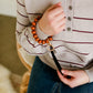 Mulberry Striped Button Detail Sweater - FINAL SALE Tops