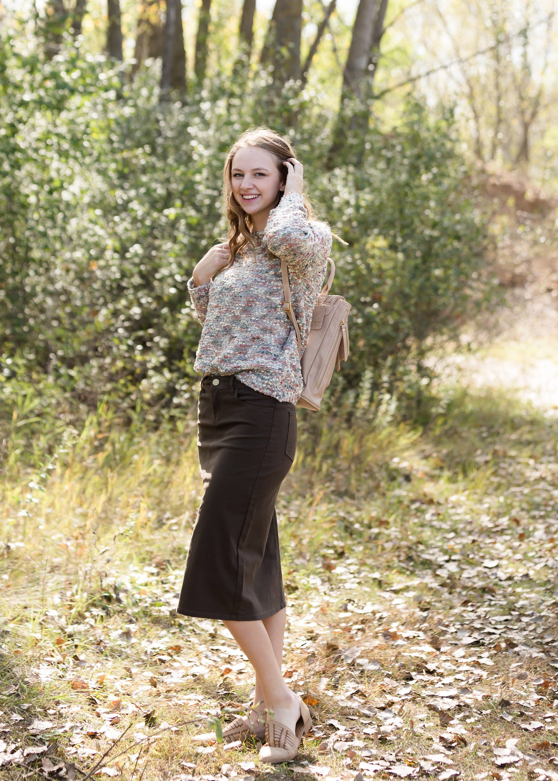 Multi Color Boucle Knit Sweater - FINAL SALE Tops