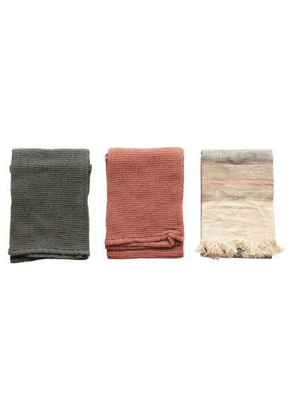 Multi Color Cotton Tea Towels - Set of 3 Home & Lifestyle