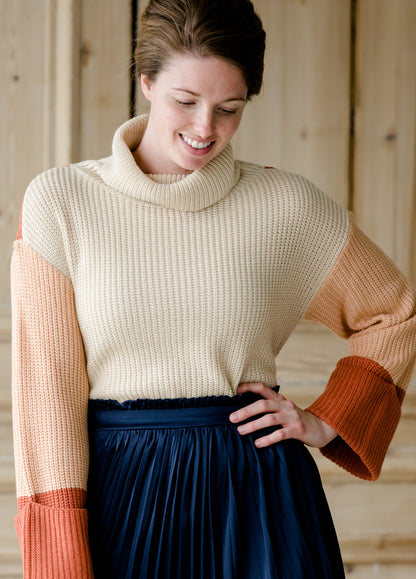 Multi Color Turtleneck Sweater - FINAL SALE Tops
