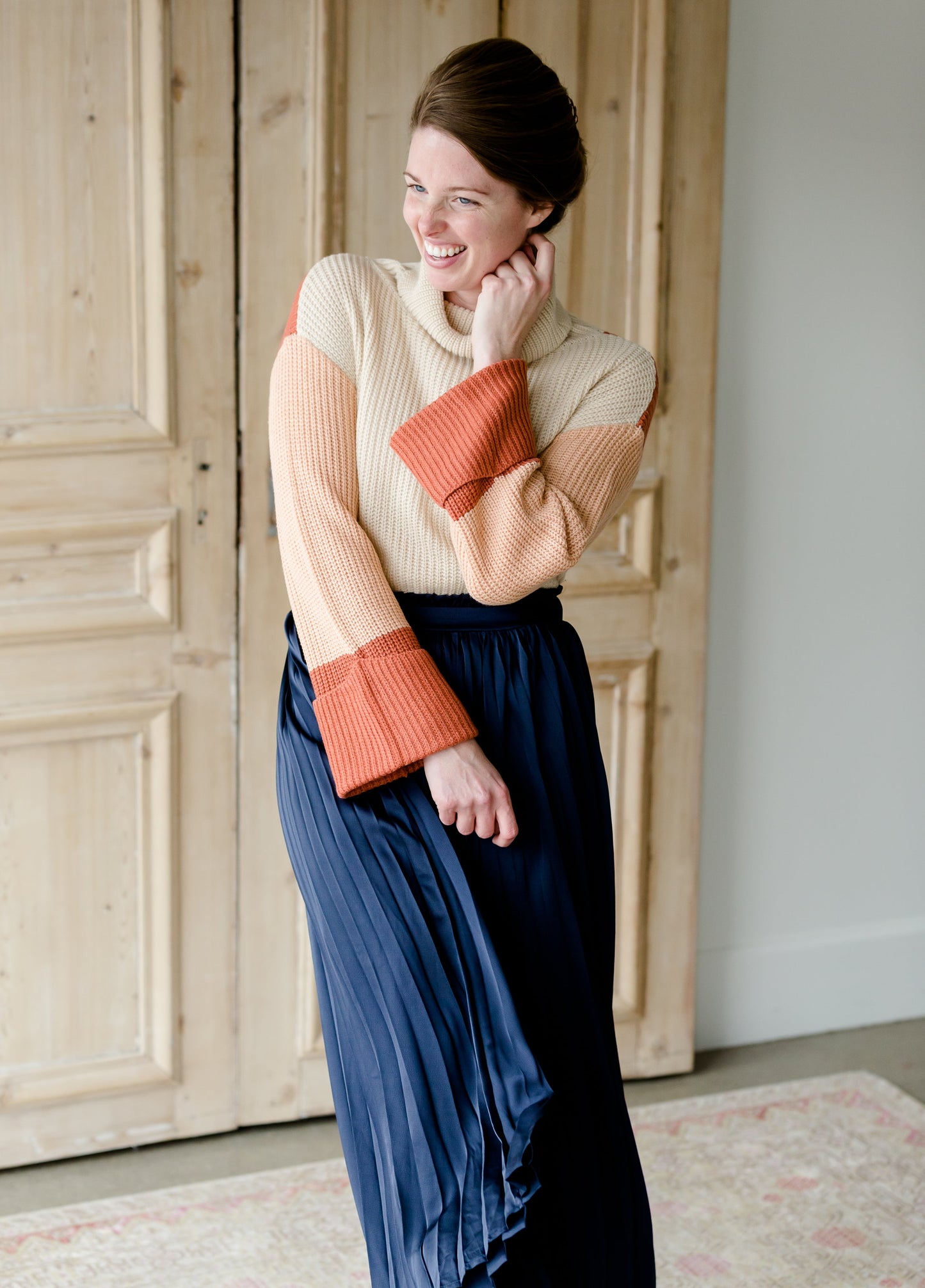 Multi Color Turtleneck Sweater - FINAL SALE Tops