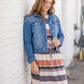 Multi Stripe Tie Waist Midi Dress Dresses