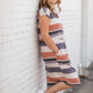 Multi Stripe Tie Waist Midi Dress Dresses