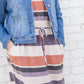 Multi Stripe Tie Waist Midi Dress Dresses