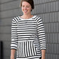 Multi Striped 3/4 Sleeve Top - FINAL SALE Tops