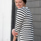 Multi Striped 3/4 Sleeve Top - FINAL SALE Tops