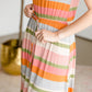 Multi Striped Tie Waist Maxi Dress - FINAL SALE Dresses
