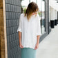 Button up 100% cotton ivory top