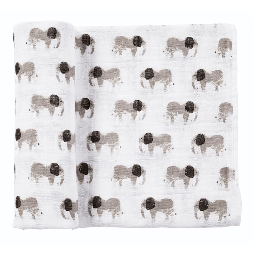 Muslin Elephant Swaddle Blanket Home & Lifestyle