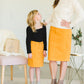 Mustard Classic Denim Midi Skirt - FINAL SALE Skirts