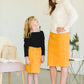 Mustard Classic Denim Midi Skirt - FINAL SALE Skirts