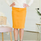 Mustard Classic Denim Midi Skirt - FINAL SALE Skirts