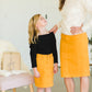 Mustard Classic Denim Midi Skirt - FINAL SALE Skirts