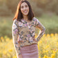 Mustard Floral Faux Button Top Tops BomBom