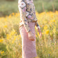 Mustard Floral Faux Button Top Tops BomBom