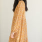 Mustard Floral Floaty Midi Dress Dresses Orange Creek/Tea N Rose