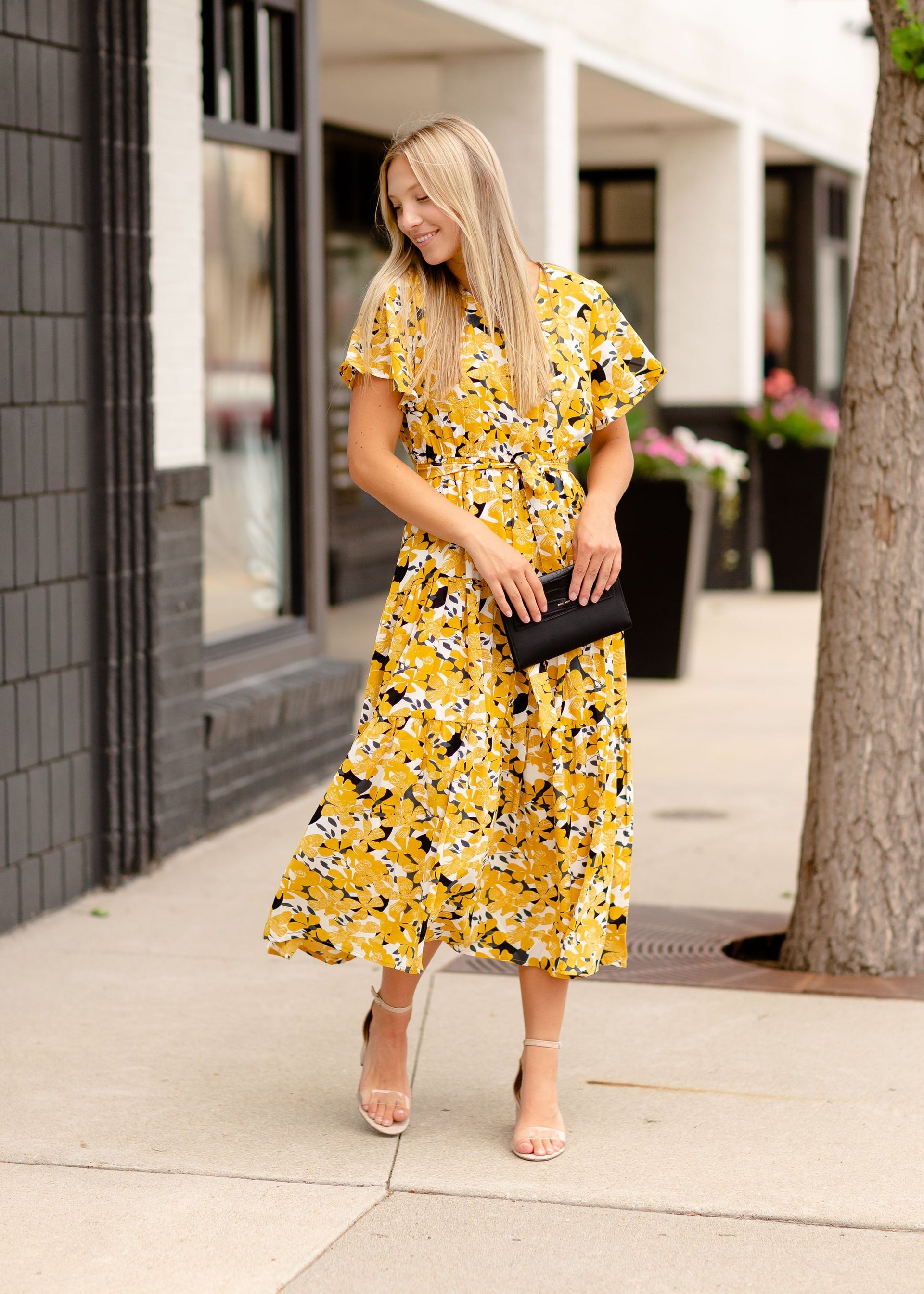 mustard-floral-v-neck-midi- 
