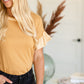 Mustard Gingham Detail Top - FINAL SALE Shirt