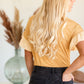 Mustard Gingham Detail Top - FINAL SALE Shirt