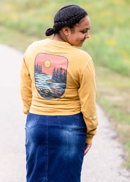 Mustard Long Sleeve Great Lakes Shirt Tops