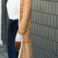 Mustard Long Striped Cardigan Layering Essentials