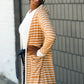 Mustard Long Striped Cardigan Layering Essentials